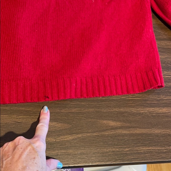 GAP Vintage 100% Lambswool Vneck Large Red Sweater - Picture 9 of 14